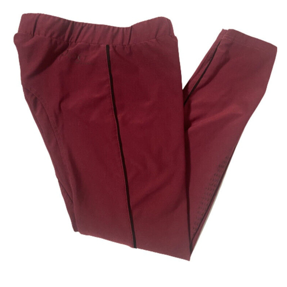 Piper Tights by SmartPak Red Pull On Equestrian Leggings Grip For Saddle Sz Lg - Picture 3 of 10
